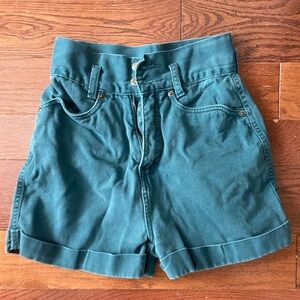 Vintage Brooks super high rise teal shorts